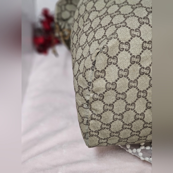 Gucci PVC Leather Sherry Line Tote Bag Duffle Bag - Picture 7 of 17